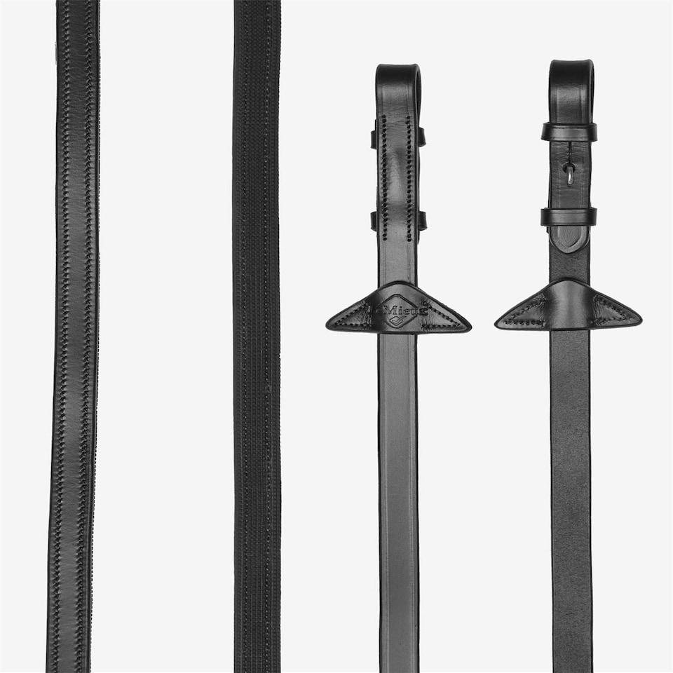 image 1 of LeMieux Rubber Half lined Reins Brown | Pony