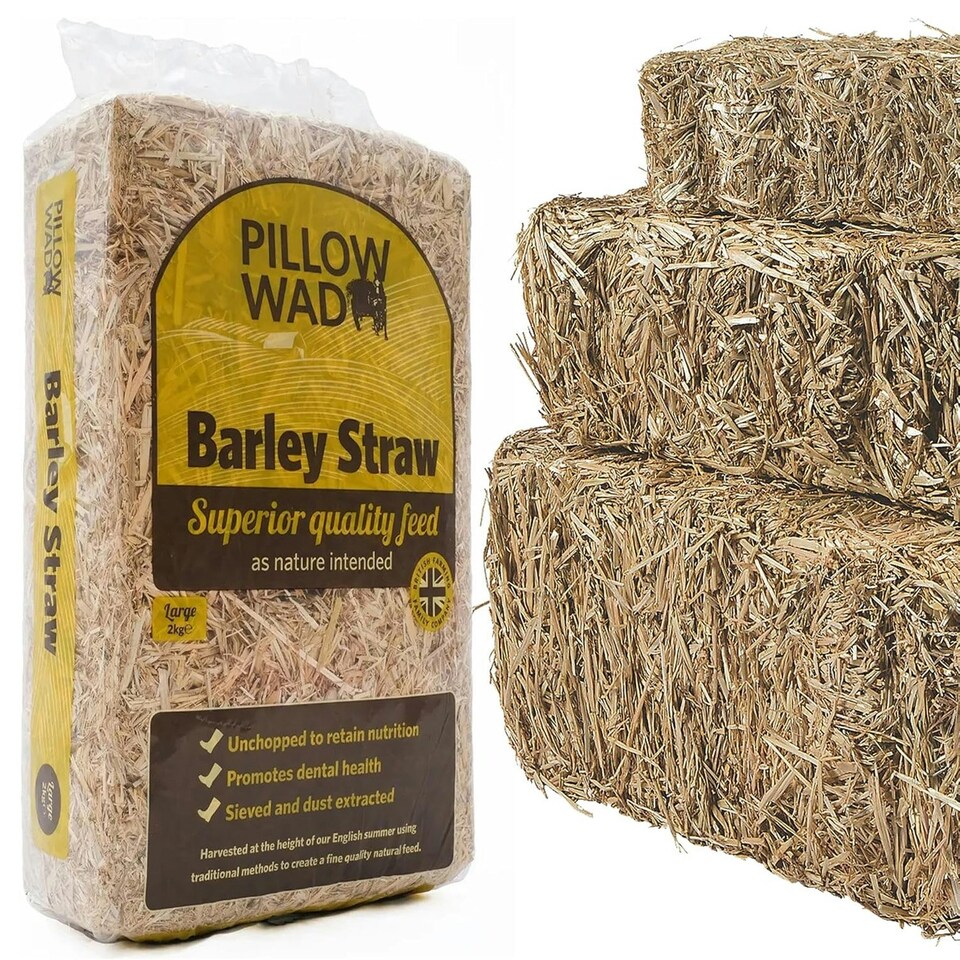 image 1 of 3 Bags (2kg) Barley Straw Bedding Unchopped Soft Animal Bedding For Chickens, Rabbits & Tortoise