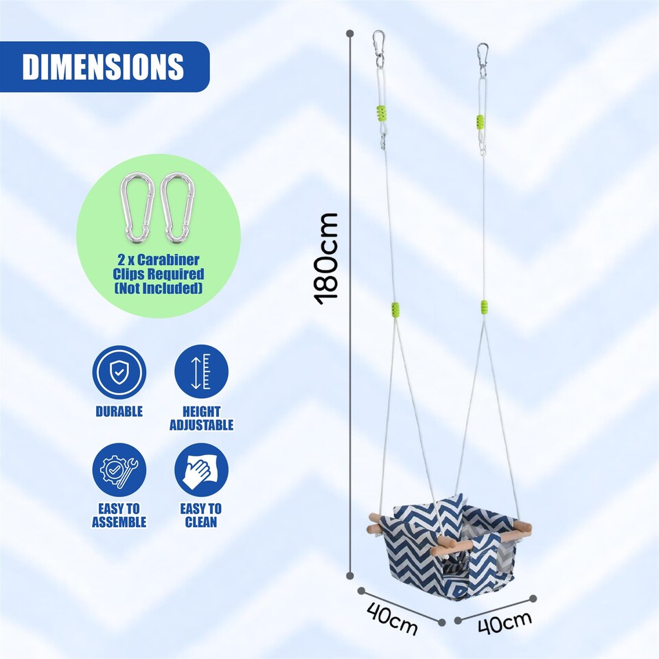 image 1 of The Magic Toy Shop Adjustable Baby Swing Cotton Seat