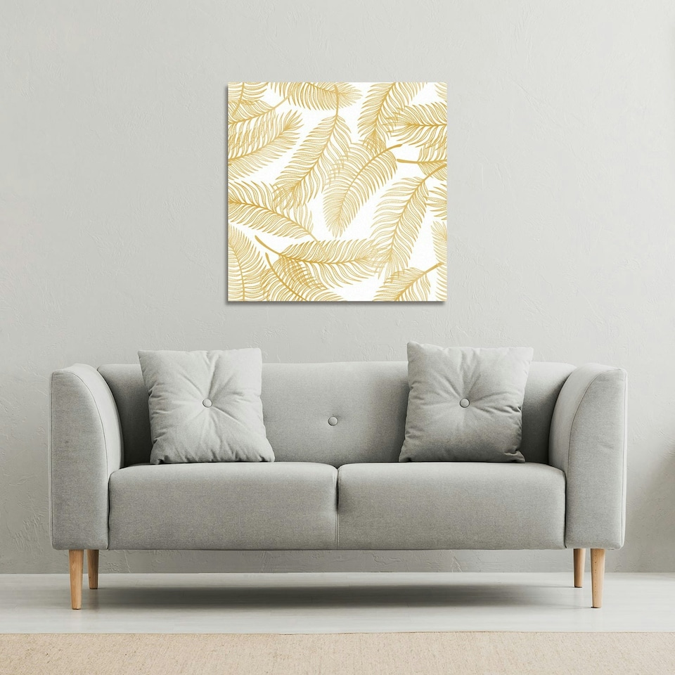 image 1 of Golden Leaves (Canvas Print) 114 x 114 x 4cm