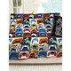 image 3 of Gamer For Life Levels Fleece Blanket - Blue/Red/White - One Size Blue