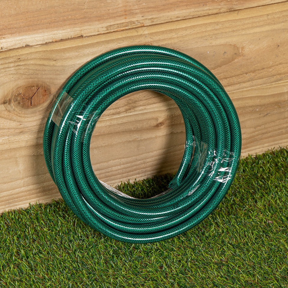 image 1 of 15m Reinforced Garden Hose Pipe / Hosepipe in Green | Green | Green