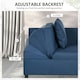 image 4 of HOMCOM Folding Sleeper Sofa Bed Chair with Pillows, Pocket, Blue