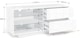 image 4 of Centurion Supports Gallus Gloss White 2-White Drawers 3-Shelf TV Stand | White | 1