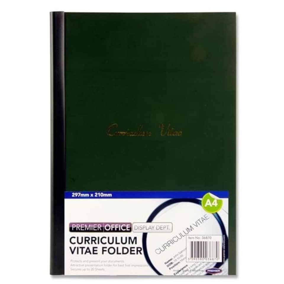image 1 of A4 CV (Curriculum Vitae) File Cover by Premier Office
