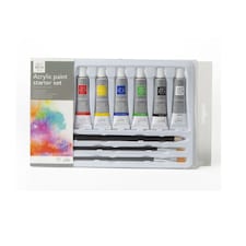 Art Hub Acrylic Paint Starter Set With Accessories