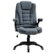 image 9 of Vinsetto High Back Home Office Chair Swivel Linen Fabric Desk Chair, Dark Grey