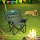 image 10 of Outsunny Camping Chair for Adults, Padded Folding Chair, Olive Green 