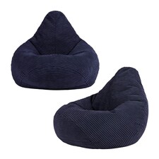 icon Dalton Kids Beanbag Corduroy Navy Blue Set of 2 Blue | Blue