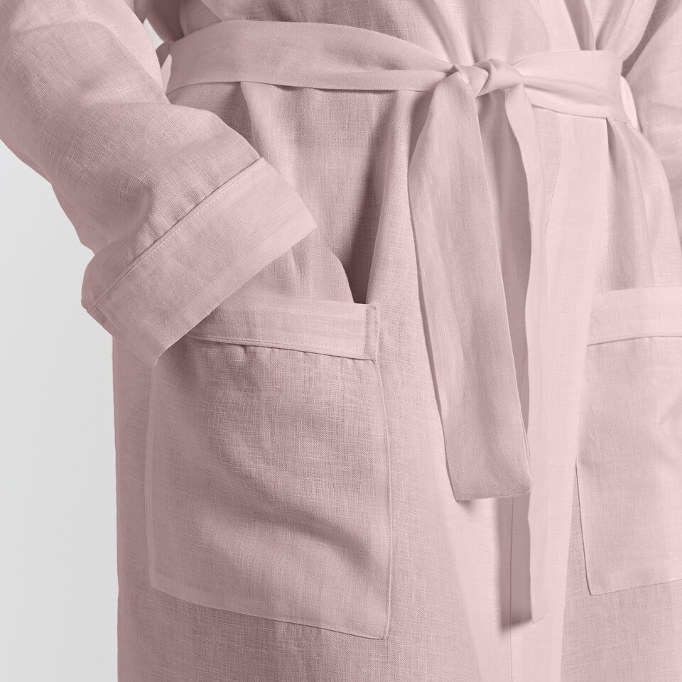 image 1 of Martex Linen Bathrobe Large Mellow Pink