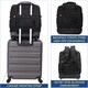 image 2 of Aerolite 45x36x20 Easyjet Maximum Size Backpack Trolley Bag With 2Wheels  Cabin Luggage Approved Extendable Handle Travel  Holdall Rucksack with10 Year Warranty Black
