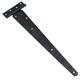 image 4 of 16in / 400mm Heavy Duty T Tee Hinges For Shed + Garden Gates Black Finish 10pc