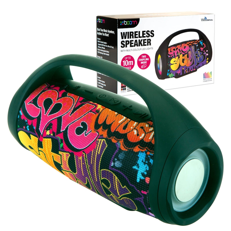 image 1 of Graffiti Wireless LED Speaker - Bluetooth Colour Changing Party Speaker