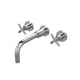 image 1 of Connect Wall Mount 3 TH Basin Mixer Tap, 2 Crosshead Handles - Chrome | Silver | Chrome | 1