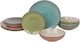 image 6 of Coloured Stone Glazed Ceramic Dinnerware Crockery Plates Bowls Set | Multi | Multicoloured | 1 Set (12 Pcs) | 12