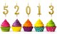 image 7 of Gold 9 Number Candle | Gold