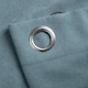 image 6 of Velvet Chenille Eyelet Curtains Ready Made Pair - 142cm x 137cm - Teal