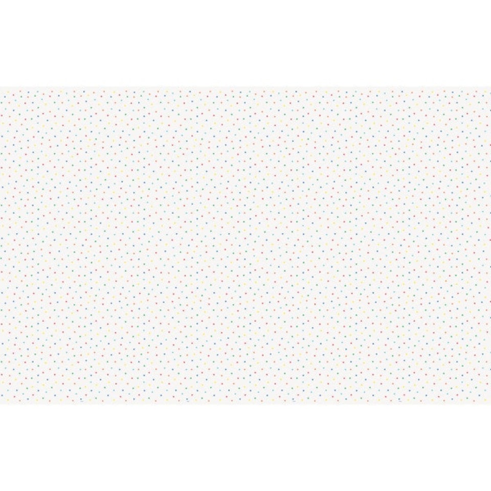 image 1 of Dots and Stars Birthday Rectangular Plastic Table Cover, 54" x 84"