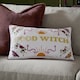 image 1 of Furn Good Witch Embroidered Velvet Cushion | White | Angel White