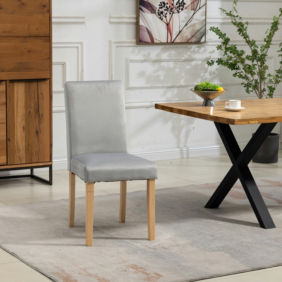 image 1 of Maiolo Velvet Dining Chairs - Set of 2