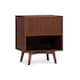 image 1 of Teamson Home Tremolo Bedside Table 1 Drawer Nightstand, Walnut