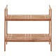 image 1 of Arla 2 Tier Stackable Walnut Wood Shoe Rack Cream