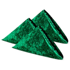 Square Crushed Velvet Napkins, Cloth with Hemmed Edges Napkins - 20 Inch