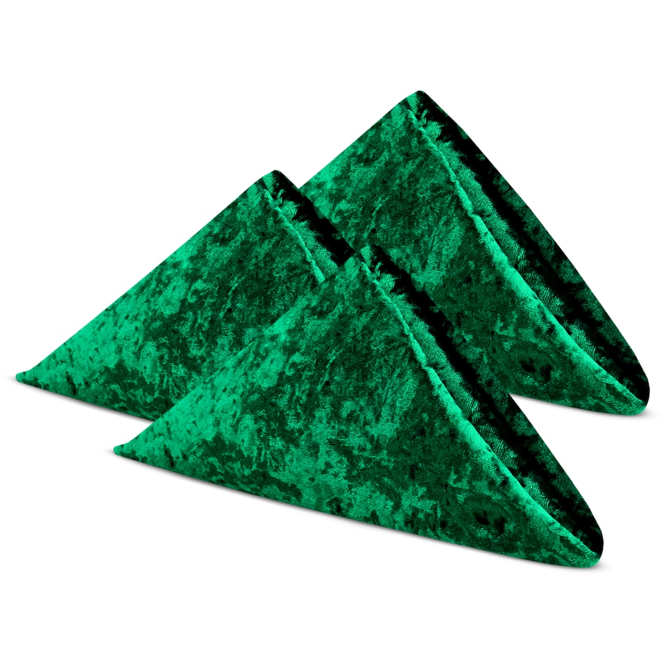image 1 of Square Crushed Velvet Napkins, Cloth with Hemmed Edges Napkins - 20 Inch
