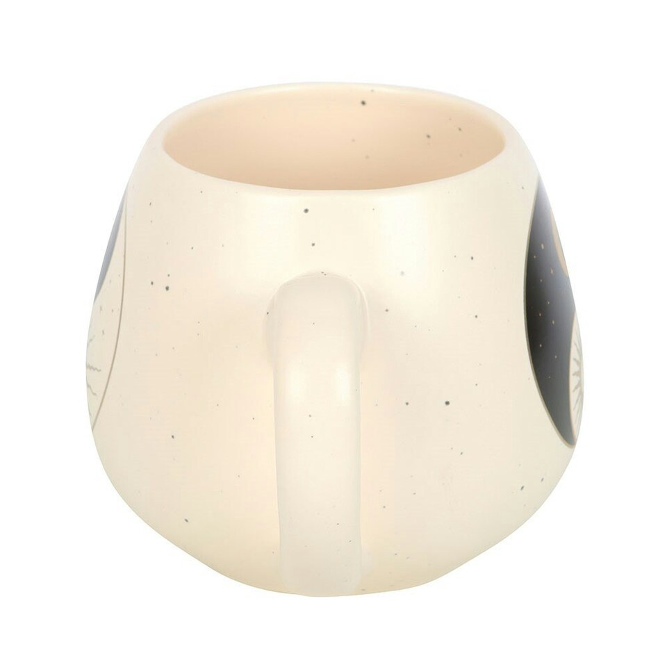 image 1 of Something Different Yin Yang Round Mug - Beige/Black - One Size