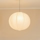 image 2 of ValueLights Isla White Paper Globe Ball Dome Easy Fit Ceiling 60cm Lamp Shade White