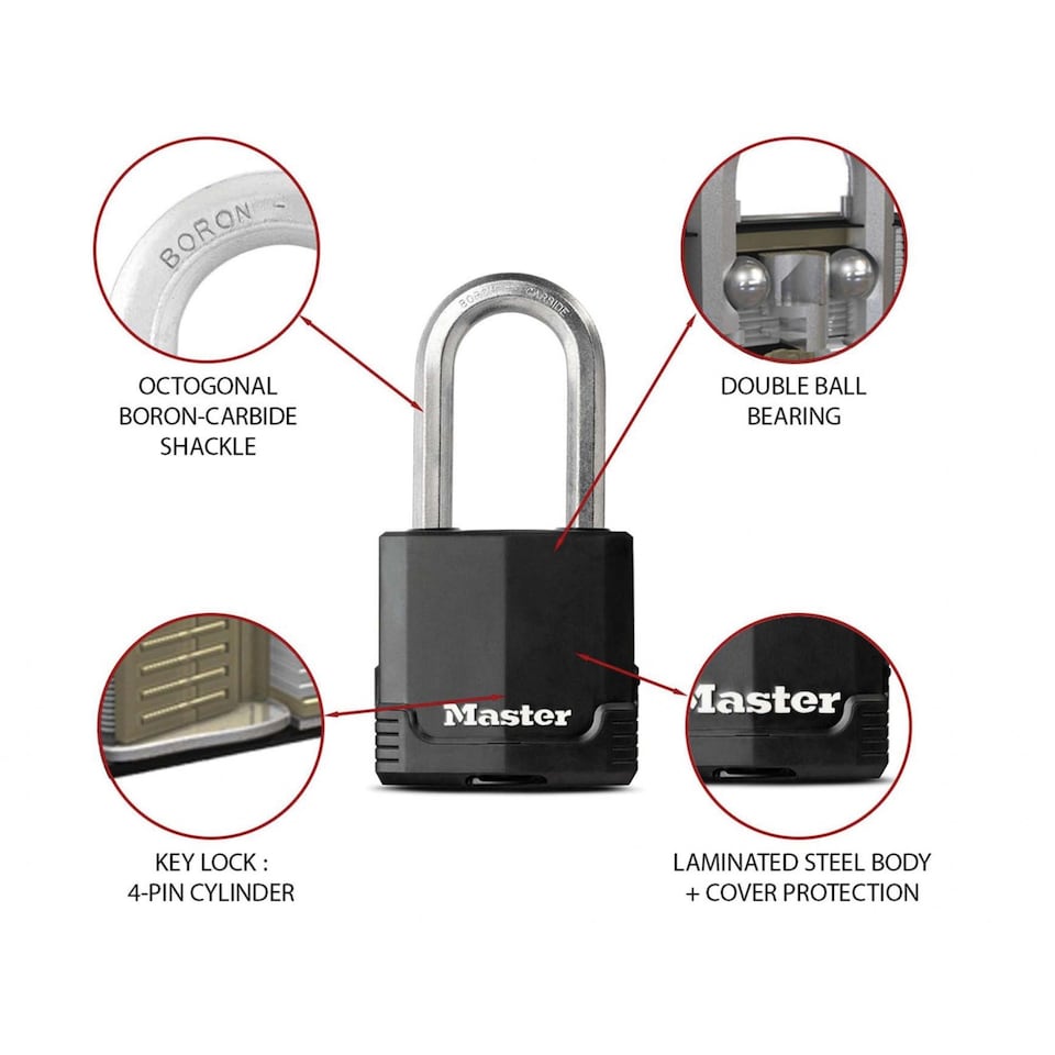 image 1 of Master Lock Excell Weather Tough Padlock | Multi | Multi Colour | 1