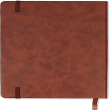 Silvine Executive Soft Feel Notebook Ruled with Marker Ribbon 160pp 90gsm A5 Tan Ref 197TN
