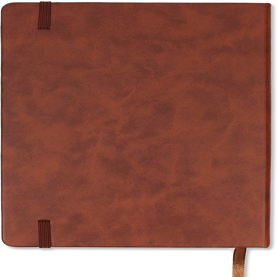 image 1 of Silvine Executive Soft Feel Notebook Ruled with Marker Ribbon 160pp 90gsm A5 Tan Ref 197TN