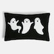 image 4 of OHS Autumnal Halloween Gonk Pumpkin Ghost Ghoul Boo Matte Velvet Boucle Filled Decor Scatter Bed Chair Sofa Cushions Multi | Mono Boo Slogan | 30 x 50cm