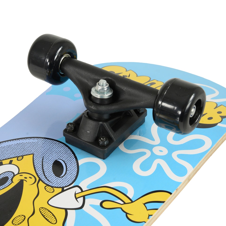 image 1 of Spongebob Squarepants Official Skateboard for Boys or Girls 79cm 7-Ply Double Kicktail Deck Children Kids Age 5+
