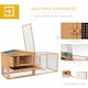 image 3 of PawHut Rabbit Hutch, Guinea Pig Hutch 2 Tier with Run for Outdoor Garden