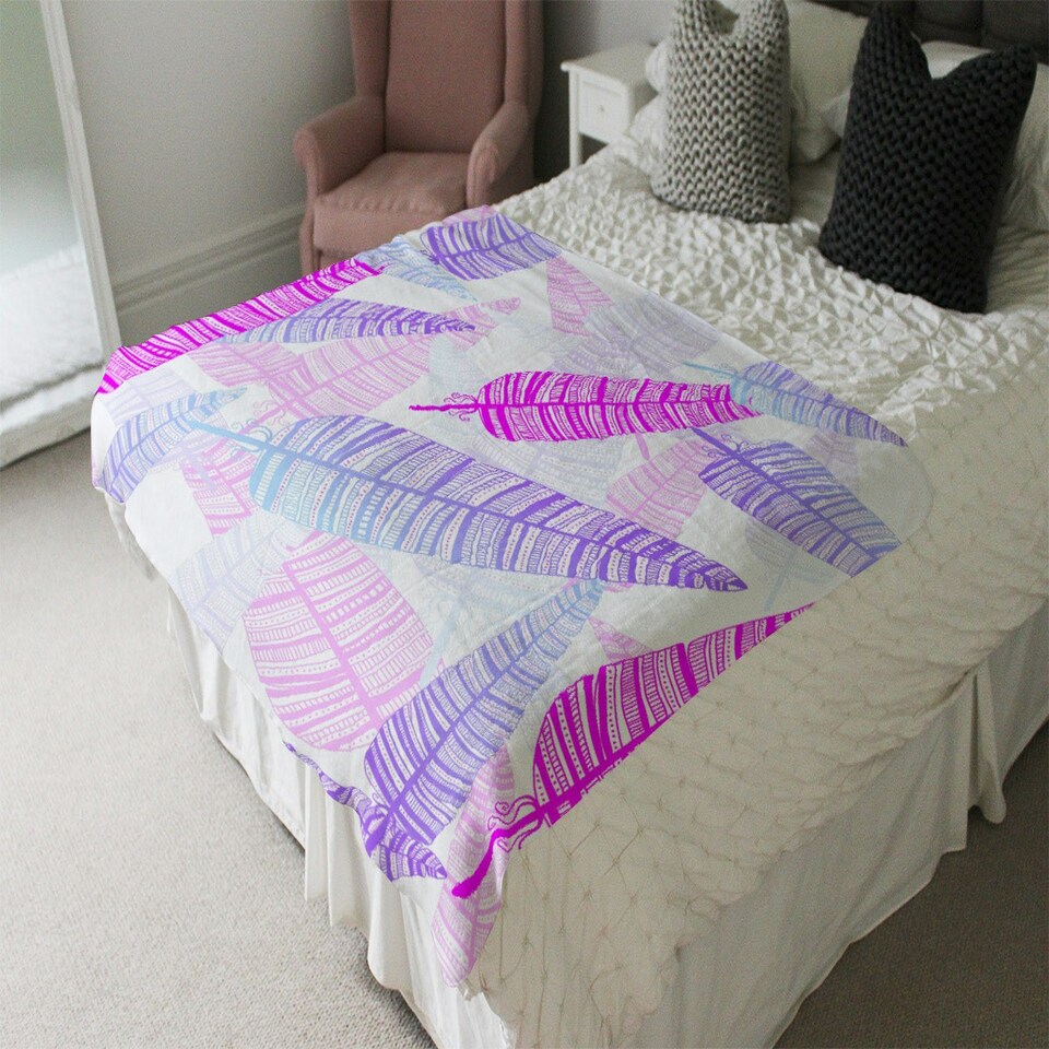 image 1 of Purple Feathers (Blanket)