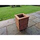 image 4 of Multi Pack of 3 - Valley Tall Square Planter - Timber - L39 x W39 x H52 cm - Garden Trough - Fully Assembled | Brown