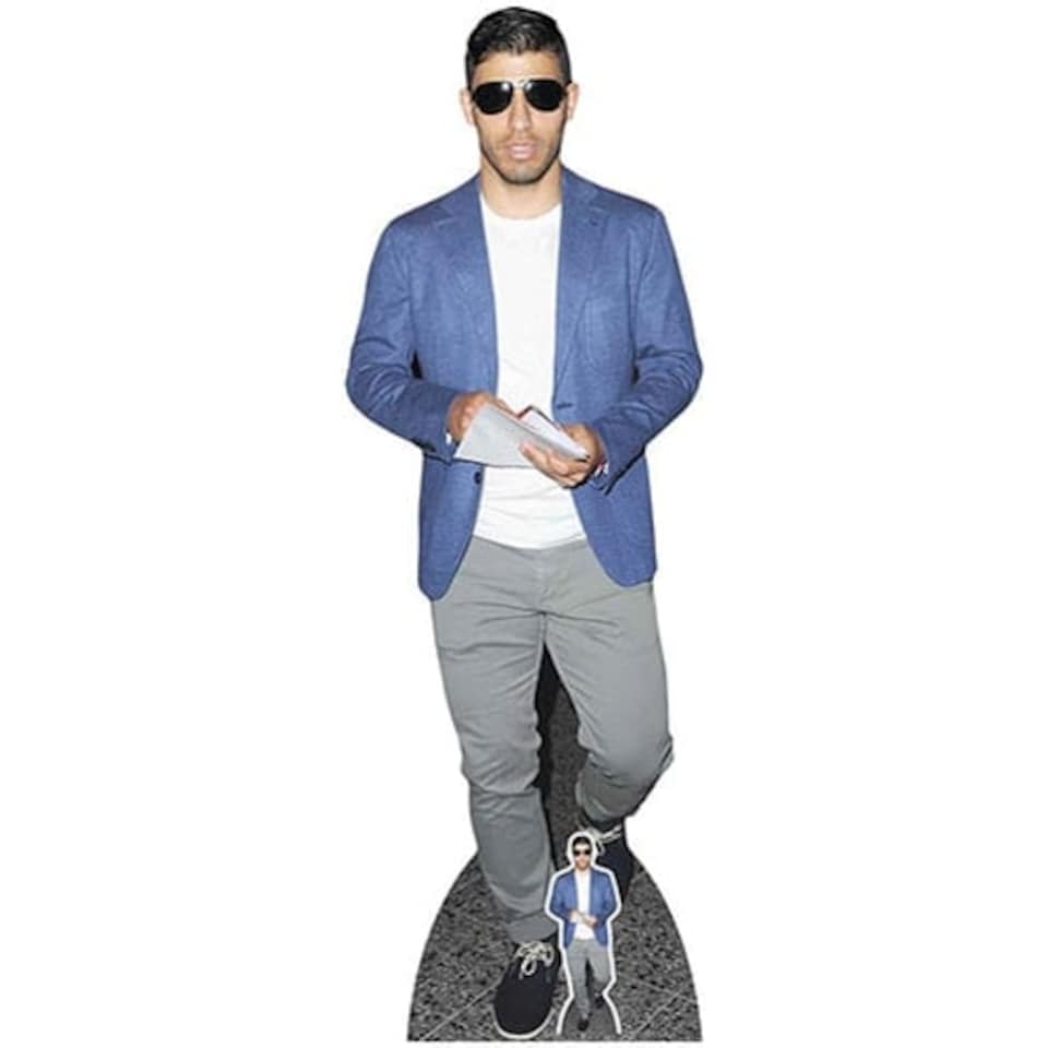 image 1 of Sergio Agüero Lifesize Cardboard Cutout 173cm