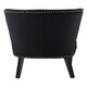 image 4 of Interiors by Premiers Black Velvet Dining Chair, Dining Room Accent Chair, Velvet Upholstered Wing Chair with Wooden Legs