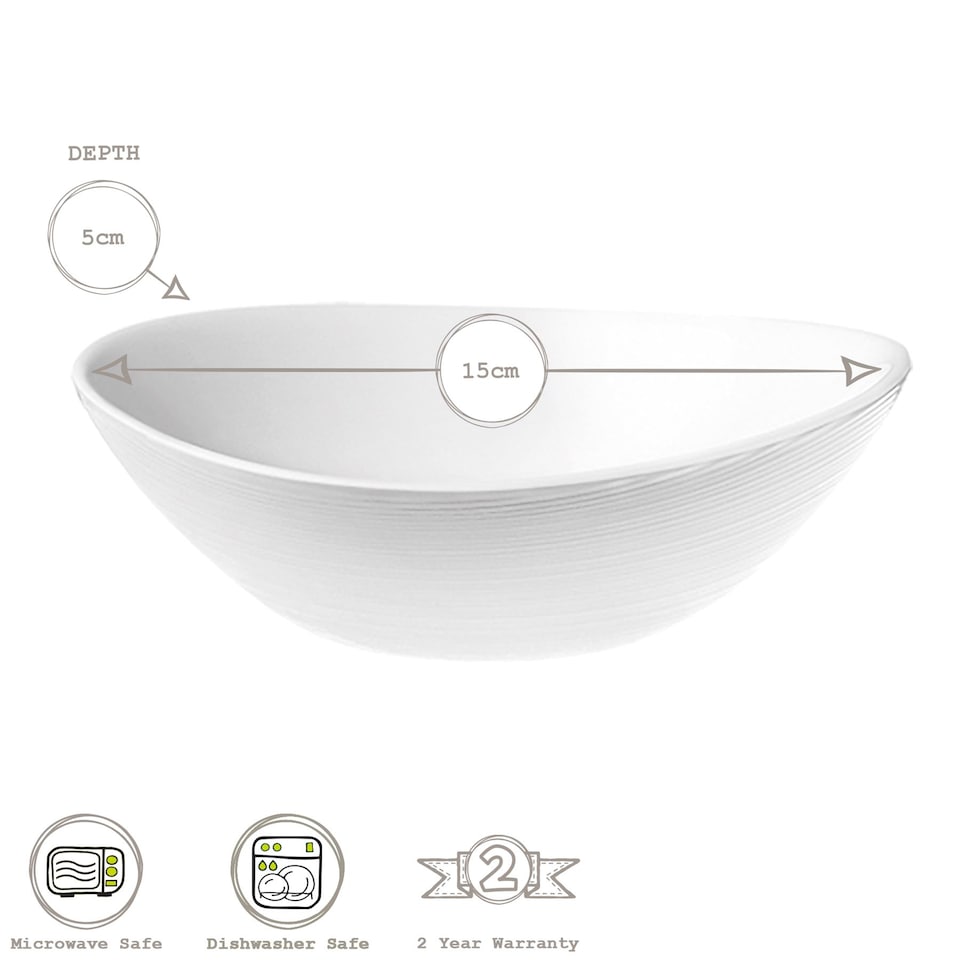 image 1 of Bormioli Rocco Prometo Glass Serving Bowl - 15cm - White | White | White