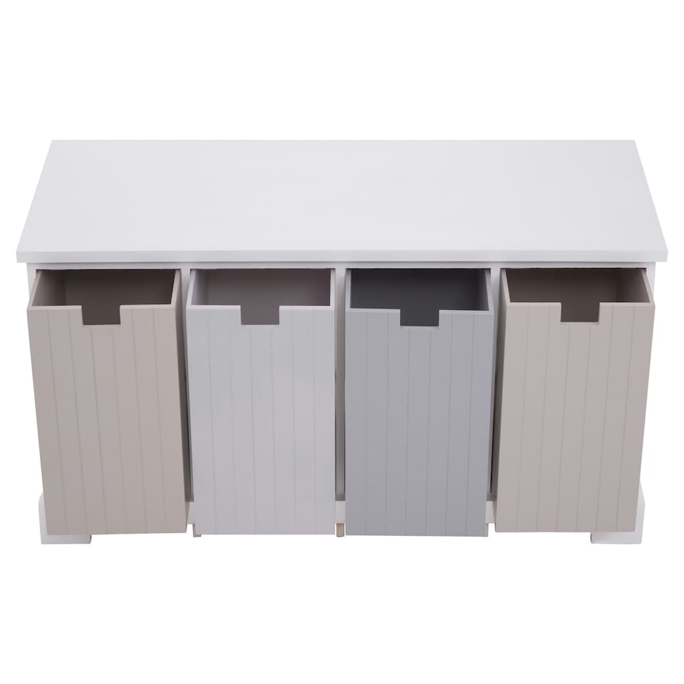 image 1 of Interiors By Premier Compact Design 4 Drawer Bench, Modern Design Chest Of Drawers For Livingroom, Minimalist Storage Chest Multi