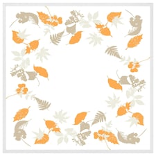 Orange & grey autumn leaves (Picture Frame) White | M