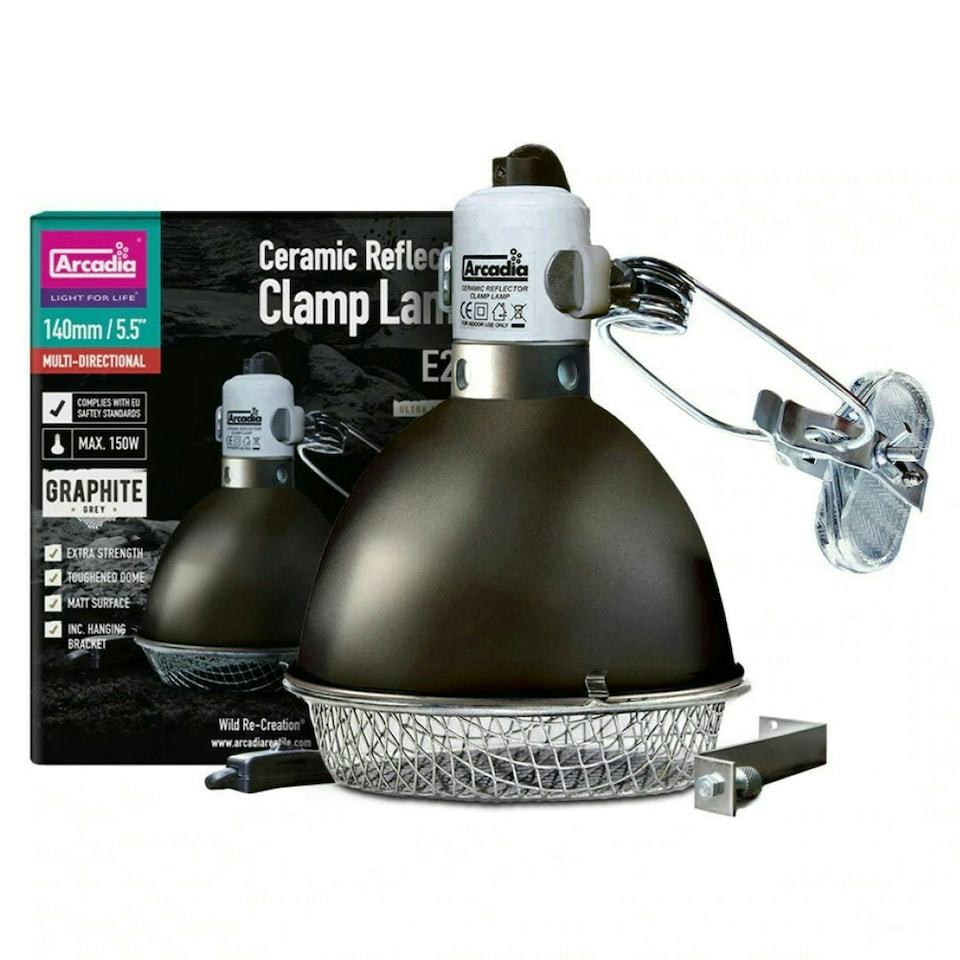 image 1 of Arcadia Clamp Lamps with Graphite Holder | Multi | 14cm
