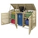 image 1 of Rowlinson Timber Single Bin Store With Double Box Store Brown
