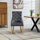 image 3 of Ravenna Velvet Dining Chairs - Set of 2 - Grey