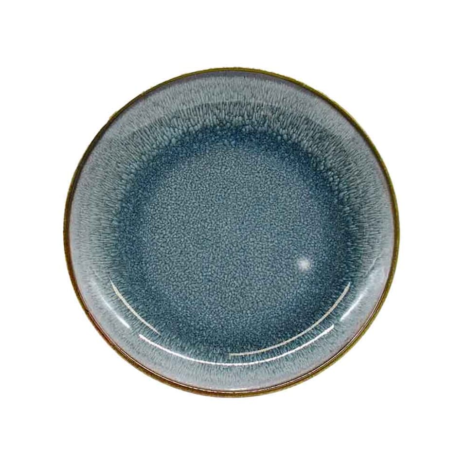 image 1 of Scandi Home Set of 4 Stavanger 20cm Blue Artisan Glaze Ceramic Side Plates | Blue | Dark Blue
