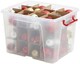 image 2 of Strata Christmas Bauble Box 40L - Clear with Red Handles