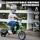 image 7 of AIYAPLAY Kids Electric Motorbike, 24V Battery Powered Dirt Bike with 250W Motor, 6-16km/h, 7AH Batteries, 12" Inflatable Tires and Rear Suspension, Ride On Motorcycle for 8-12 Years Old | Green