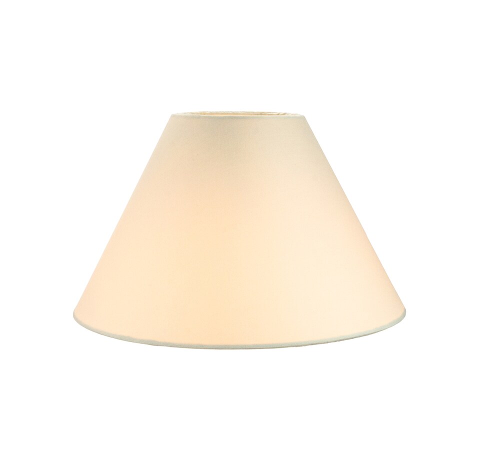 image 1 of Traditional 8 Inch Cream Cotton Coolie Lampshade Suitable for Table Lamp or Pendant | Cream